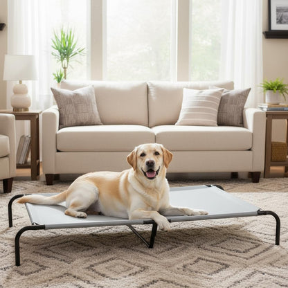 Cooling Breathable Elevated Pet Bed with Metal Frame 