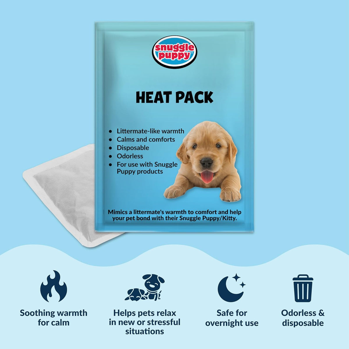 Snuggle Puppy Heartbeat Toy - The Ultimate Calming Companion for Medium Breeds in Biscuit Color