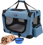 Portable Collapsible Pet Crate, 24" Soft Pet Crate for Car Travel