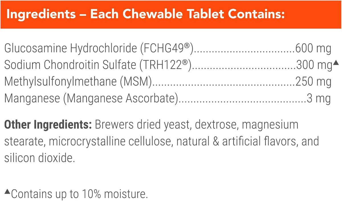 Nutramax Cosequin Joint Health Supplement for Dogs - Delicious Chewable Tablets, 132 Count for Optimal Joint Support