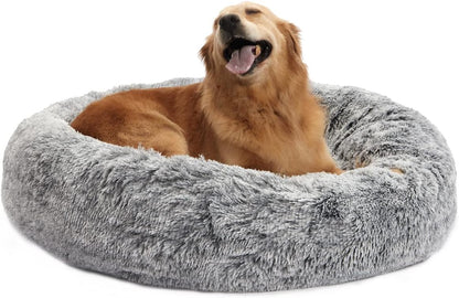Calming Fluffy Donut Dog Bed 