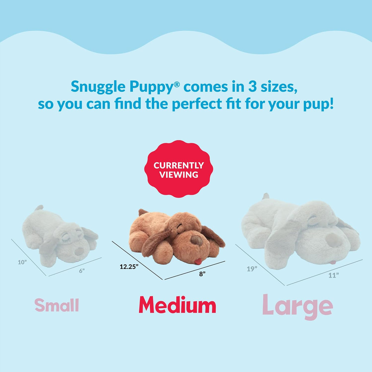 Snuggle Puppy Heartbeat Toy - The Ultimate Calming Companion for Medium Breeds in Biscuit Color