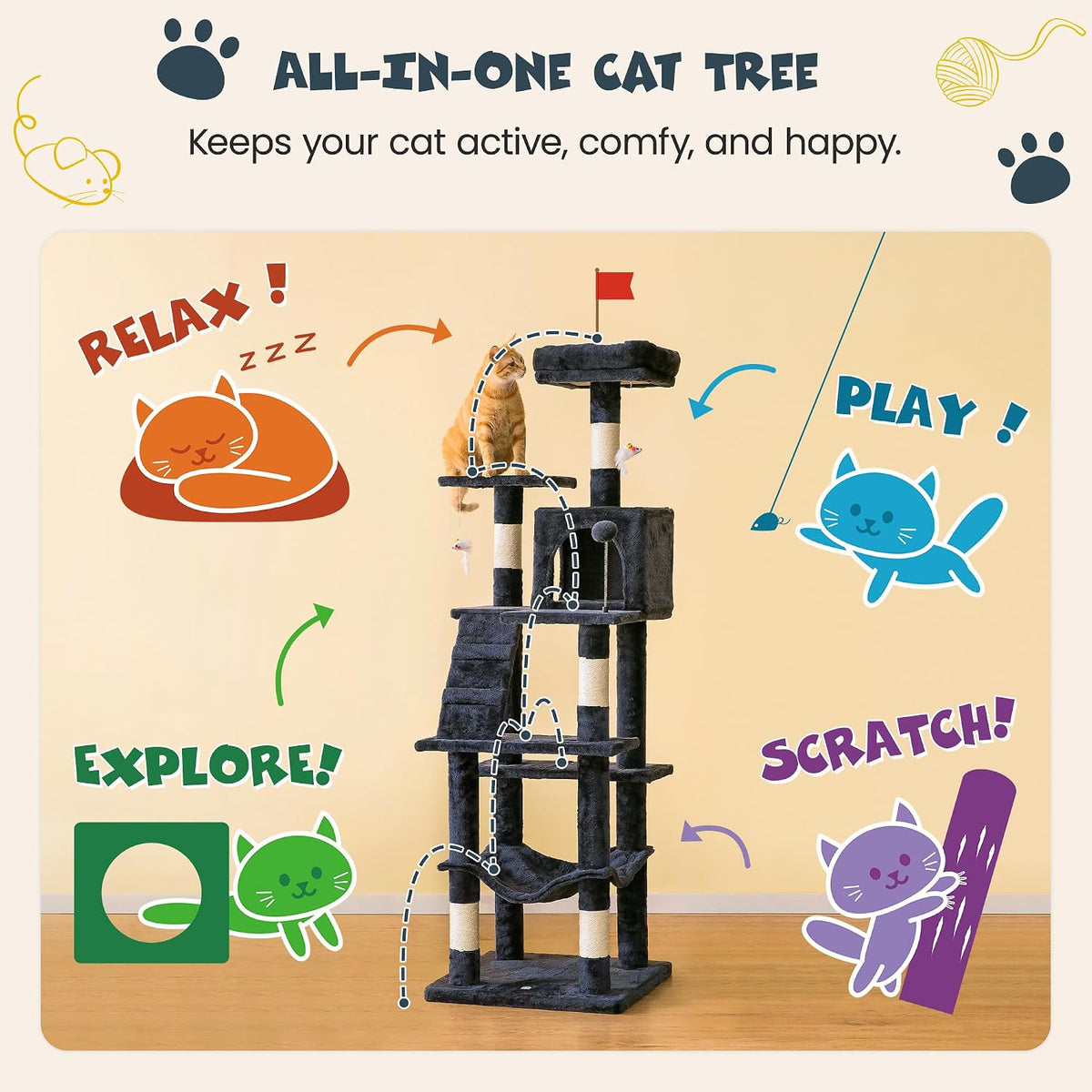 Multi-Level Cat Tree 